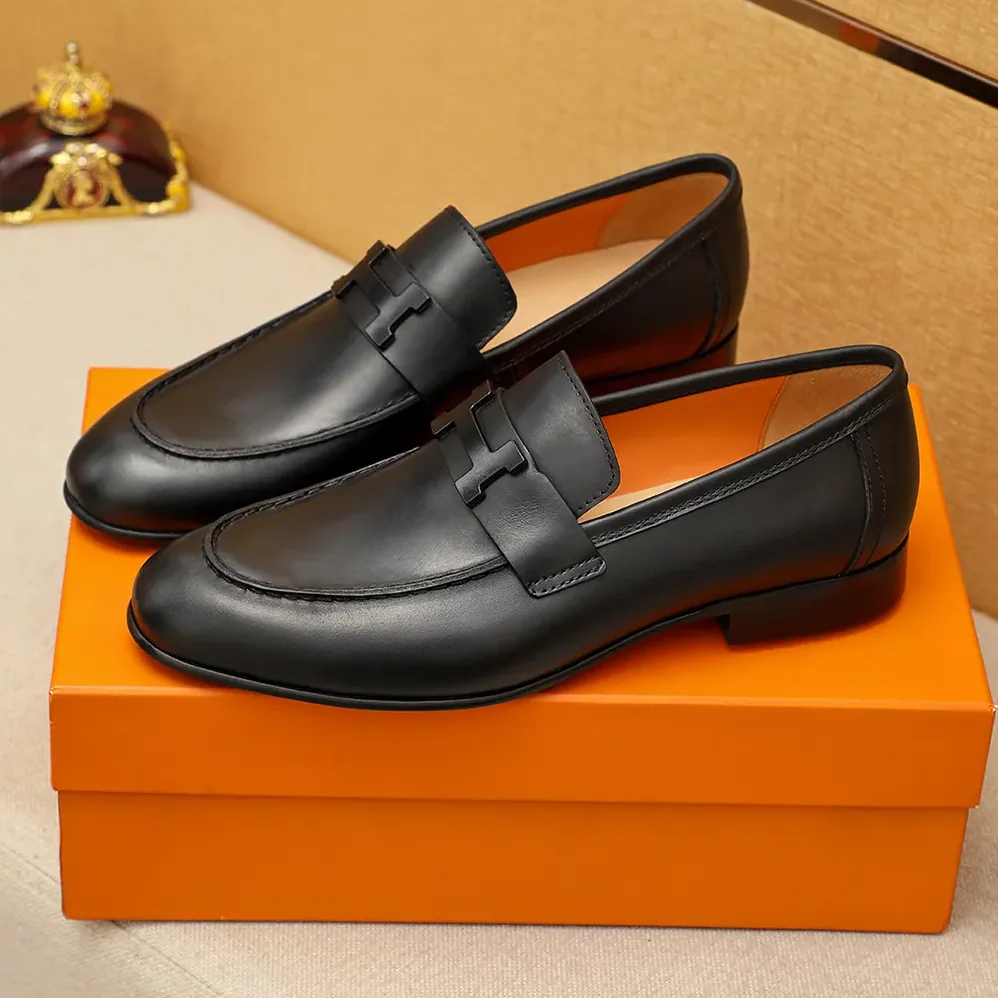 Hermes Honore Loafer in Calfskin for Men in Black
