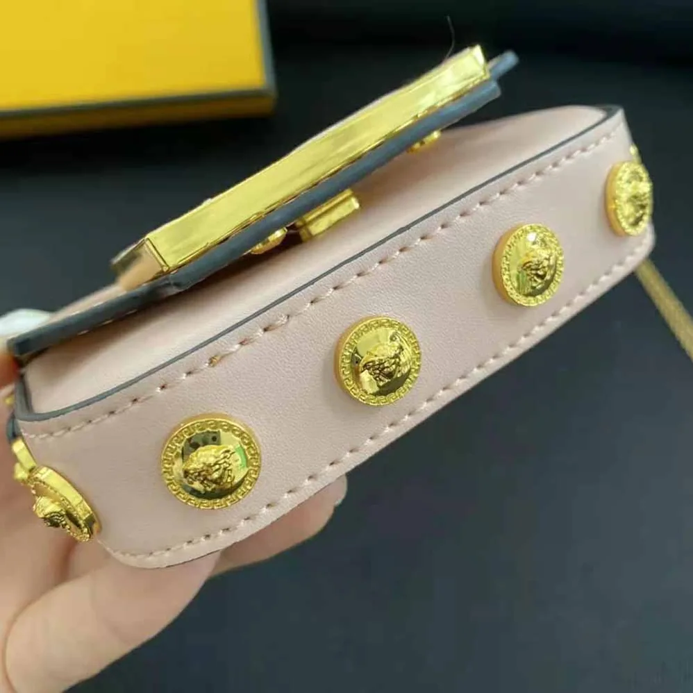 Fendi Nano Baguette Charm Fendace Pink Leather Charm for Women Fendi Nano Baguette Charm Fendace Pink Leather Charm for Women