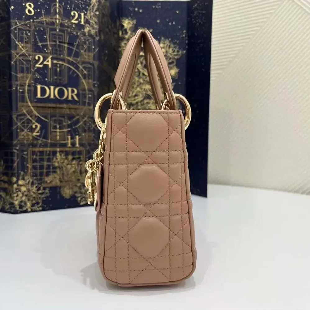 Dior Mini Lady Dior Bag Blush Cannage Lambskin for Women Dior Mini Lady Dior Bag Blush Cannage Lambskin for Women