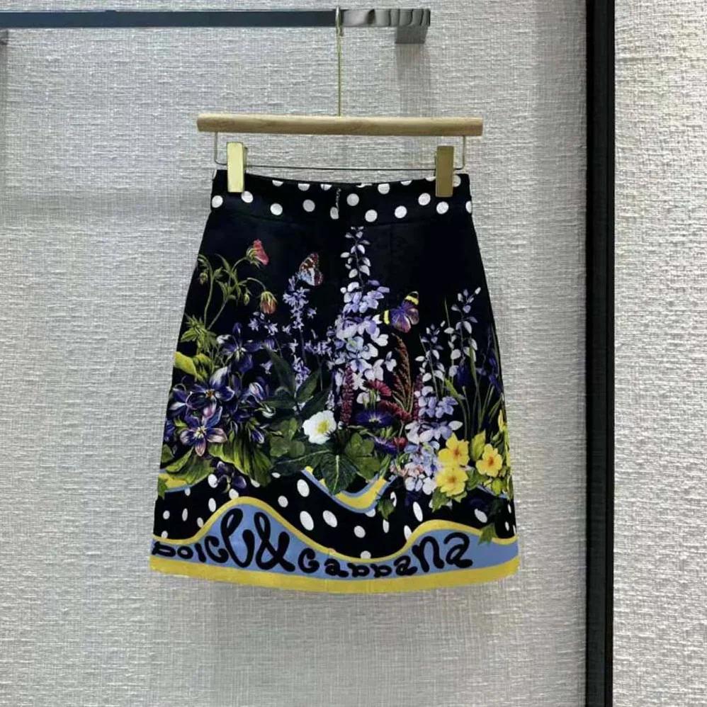 Dolce Gabbana D&G Rabbit for Women in Print Brocade Miniskirt