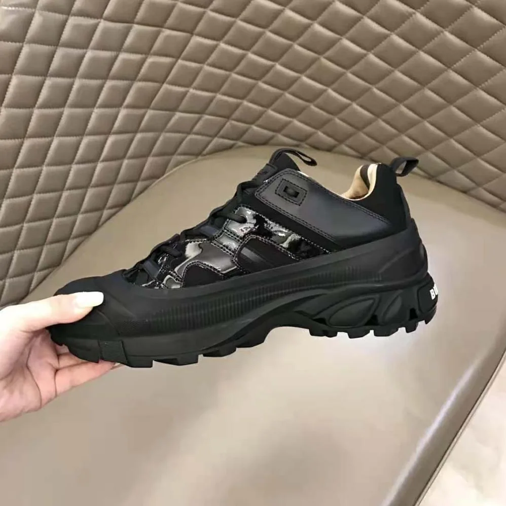 Burberry Nylon and Patent Leather Arthur Sneakers for Women