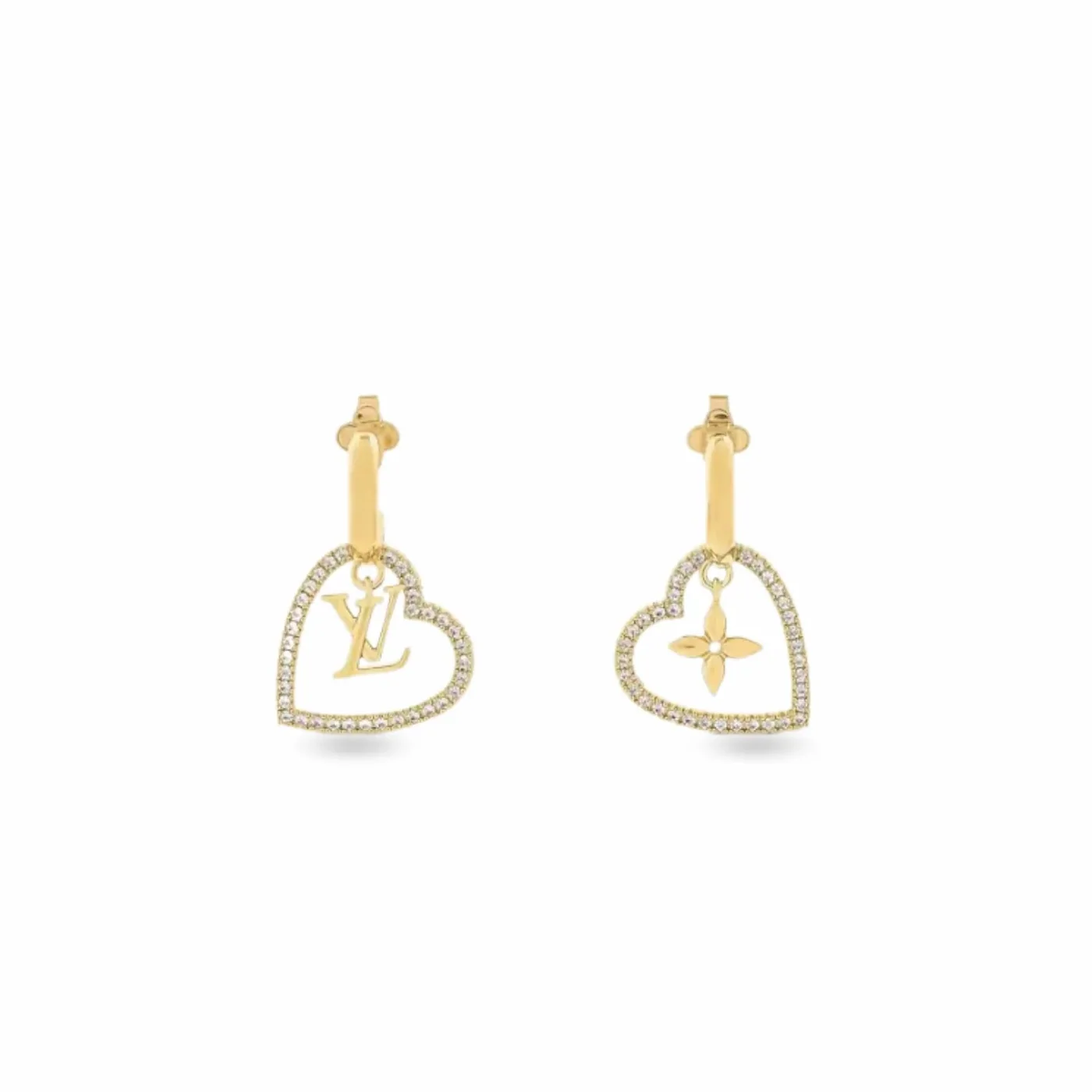 Louis Vuitton My LV Heart Earrings Gold in Toned Louis Vuitton My LV Heart Earrings Gold in Toned