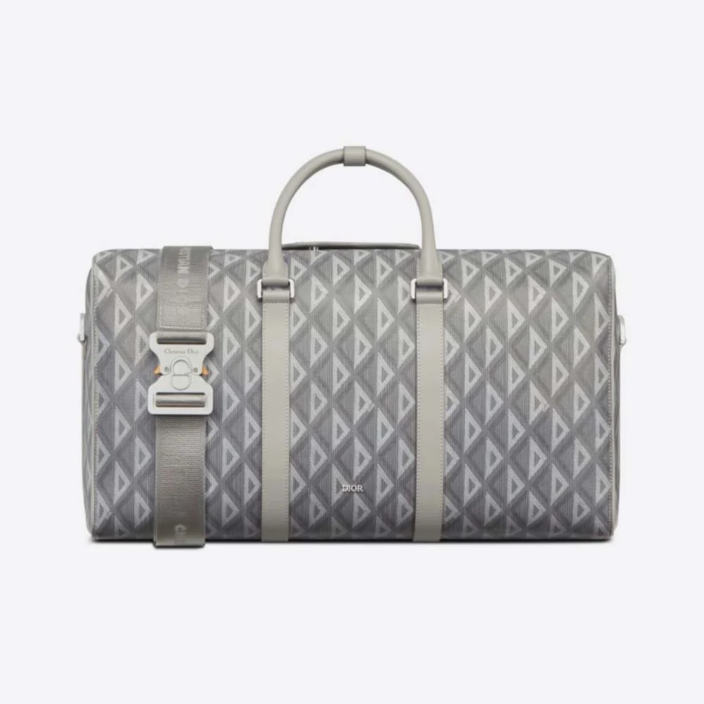 Dior Lingot 50 Duffle Bag Dior Gray CD Diamond Canvas for Men