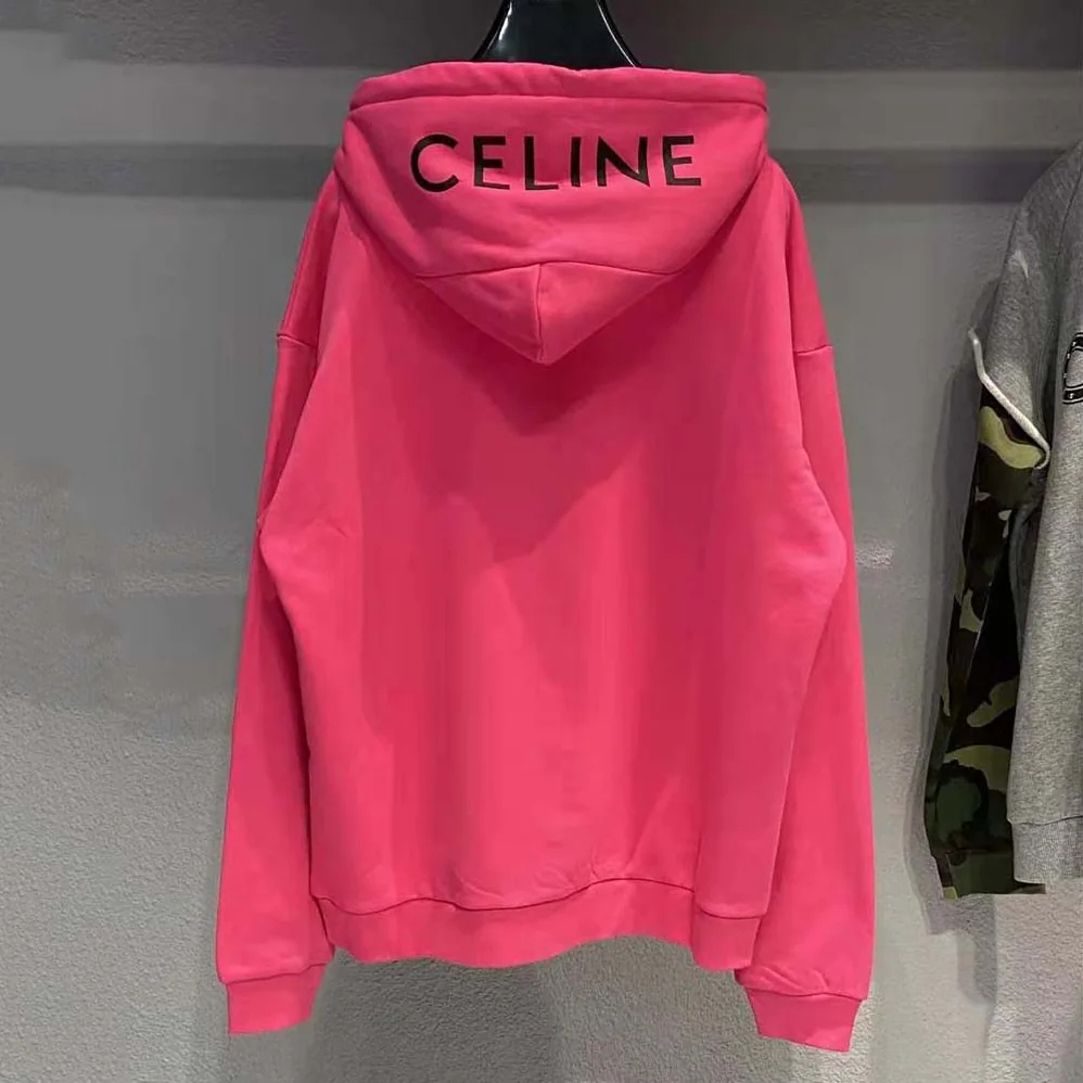 Celine Loose Sweatshirt in Cotton Fleece for Women in Pink