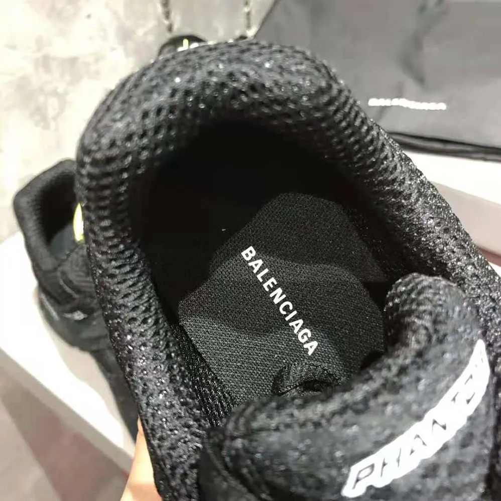 Balenciaga Phantom Sneaker in Black Monocolor Fabric and Mesh for Unisex