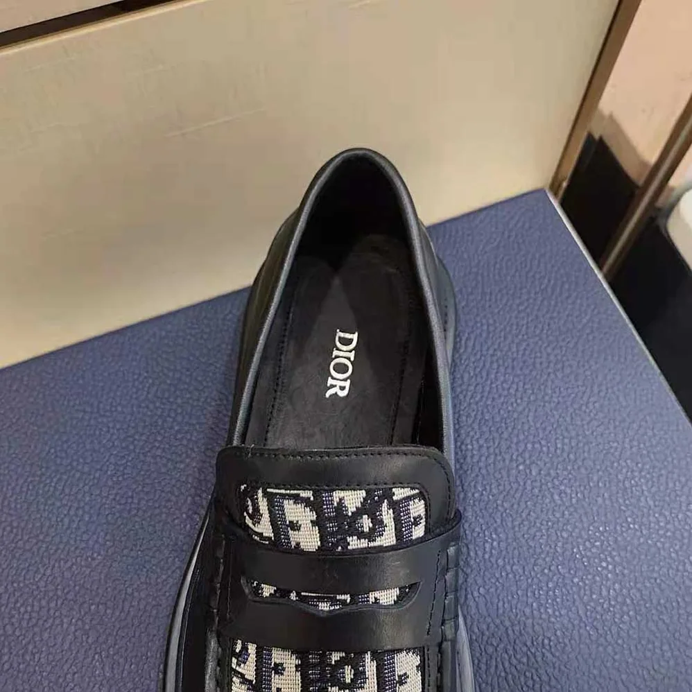 Dior Explorer Loafer Beige and Black Dior Oblique Jacquard for Men Dior Explorer Loafer Beige and Black Dior Oblique Jacquard for Men