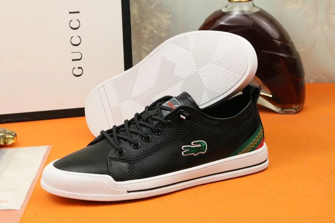 Gucci Sneaker Loafer With Embroidered Crocodile Black for Men