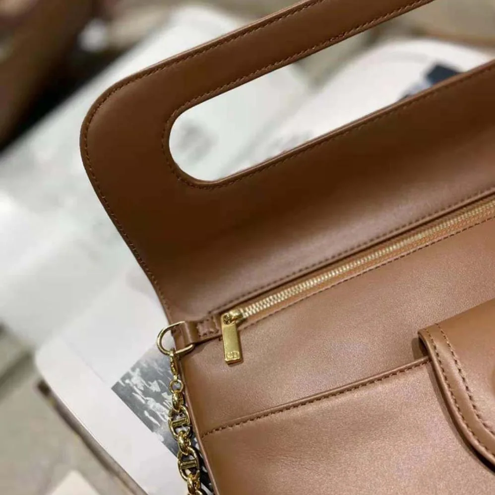 Dior Medium Diordouble Bag Smooth Calfskin for Women in Brown