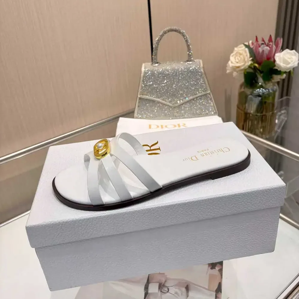 Dior 30M Slide White Calfskin for Women
