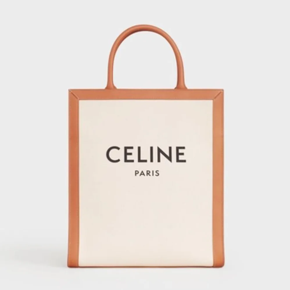 Celine Small Vertical Cabas Celine in Canvas with Celine Print and Calfskin for Women Celine Small Vertical Cabas Celine in Canvas with Celine Print and Calfskin for Women