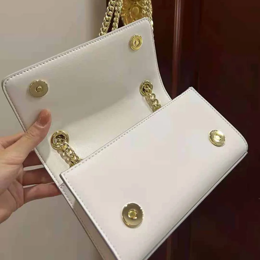 Dolce Gabbana D&G Polished Calfskin 3.5 Phone Bag for Women in White Dolce Gabbana D&G Polished Calfskin 3.5 Phone Bag for Women in White