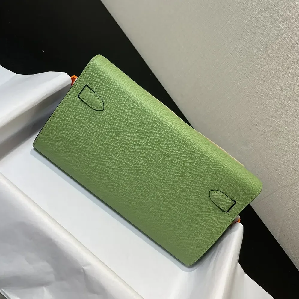 Hermes Kelly To Go in Epsom Leather for Women in Green/Silver Hermes Kelly To Go in Epsom Leather for Women in Green/Silver