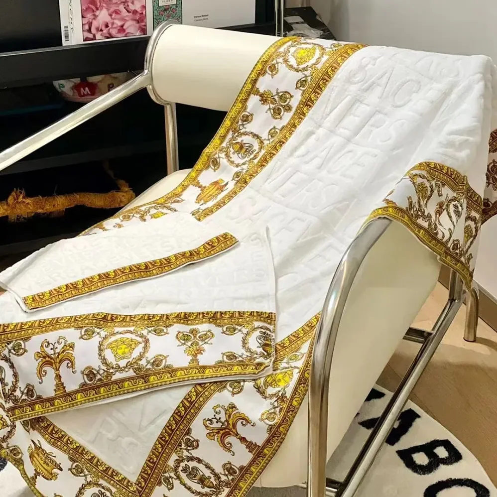 Versace I Love Baroque Beach Towel in the Cotton Versace I Love Baroque Beach Towel in the Cotton