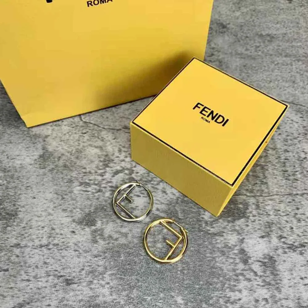 Fendi F Is Fendi Earrings Gold and Palladium Earrings for Women Fendi F Is Fendi Earrings Gold and Palladium Earrings for Women