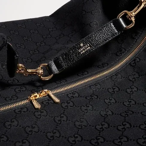 Gucci Brera Large Crossbody Bag / Grey/ Black Gold Hardware A00B49 AAHHD 1094