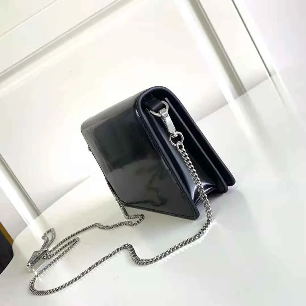 Prada Brushed Leather Shoulder Bag for Women in Black