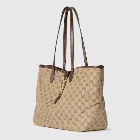 Gucci Jackie Medium Tote Bag / Sand/ Dark Brown Gold Hardware Gucci Jackie Medium Tote Bag / Sand/ Dark Brown Gold Hardware