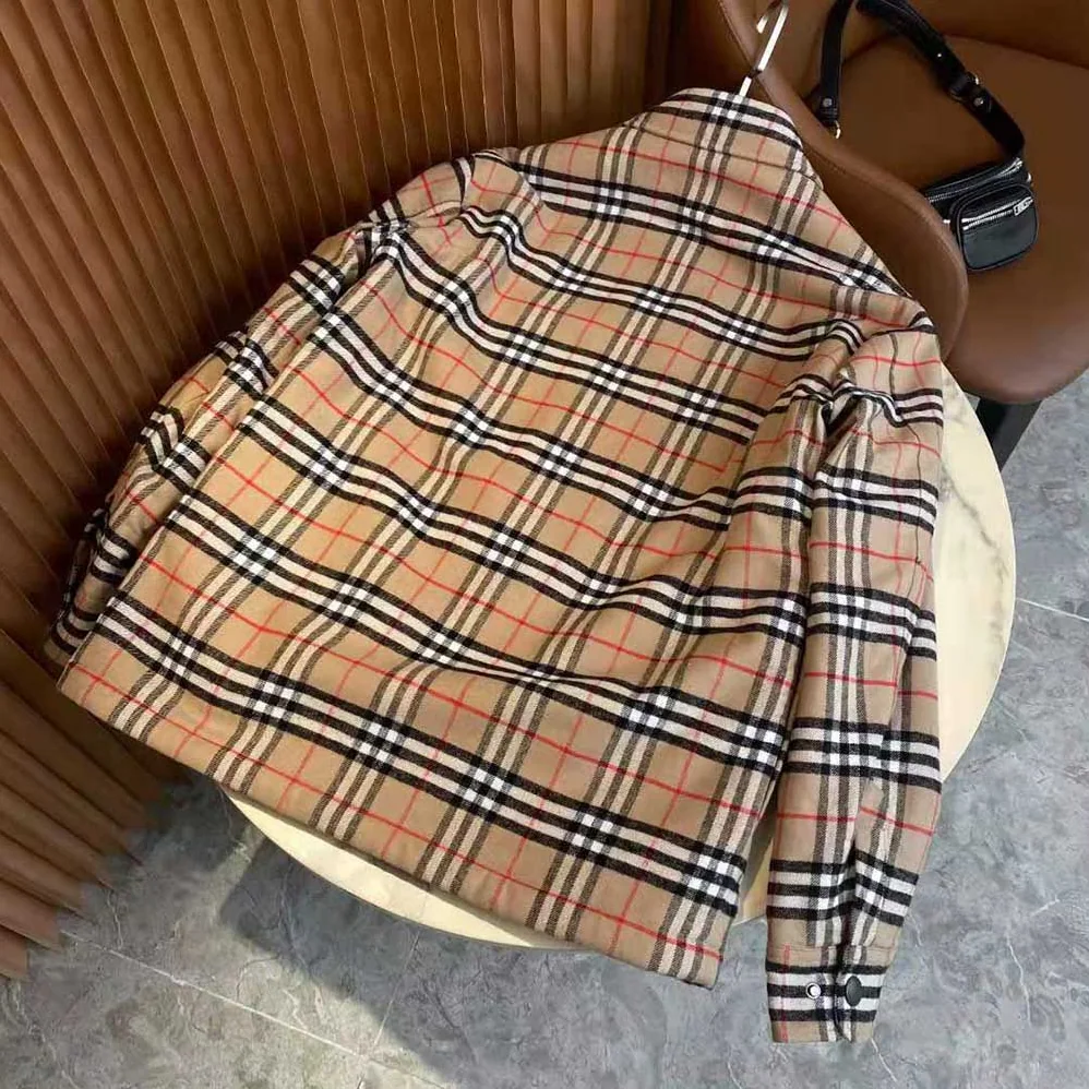 Burberry Vintage Check Wool Cotton Overshirt for Women Burberry Vintage Check Wool Cotton Overshirt for Women