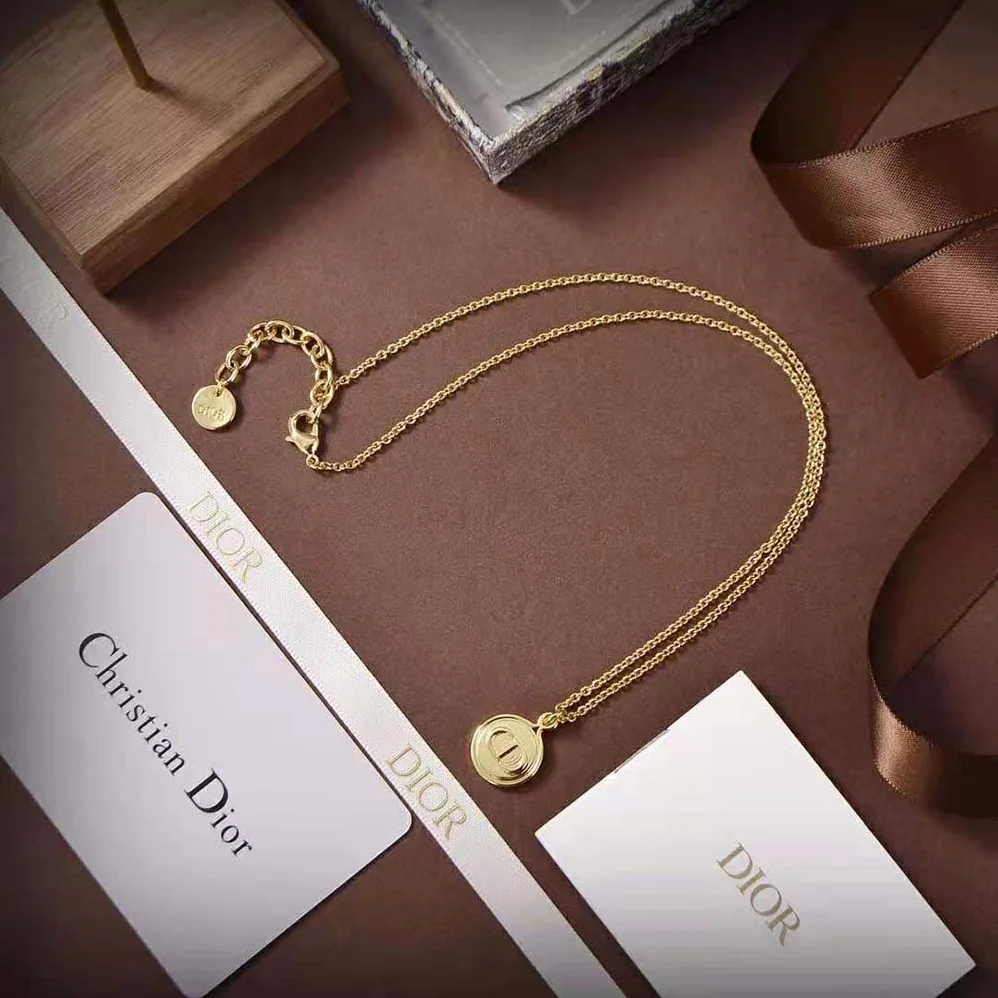 Dior Petit CD Necklace Gold for Women in Finish Metal Dior Petit CD Necklace Gold for Women in Finish Metal