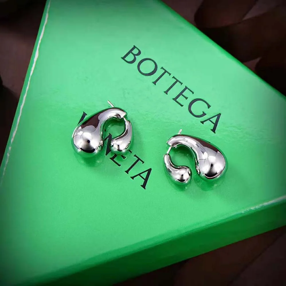 Bottega Veneta Drop Earrings in Sterling Silver for Women Bottega Veneta Drop Earrings in Sterling Silver for Women