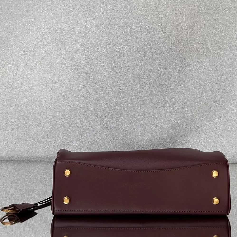 Balenciaga Rodeo Medium Handbag in Dark Burgundy Smooth Calfskin for Women
