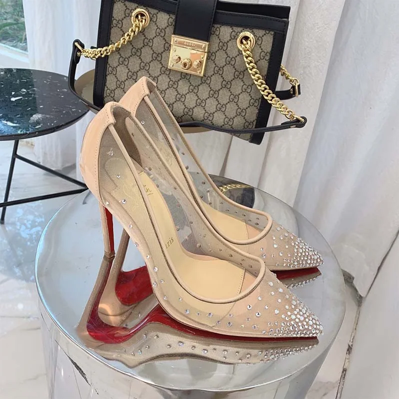 Christian Louboutin Shoes Follies Strass 100mm Heel for Women