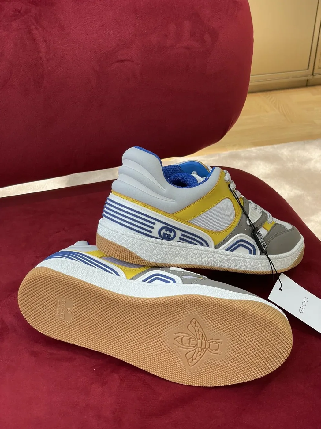 Gucci Sneaker Gucci Basket Donna Light Gray Demetra for Men Gucci Sneaker Gucci Basket Donna Light Gray Demetra for Men