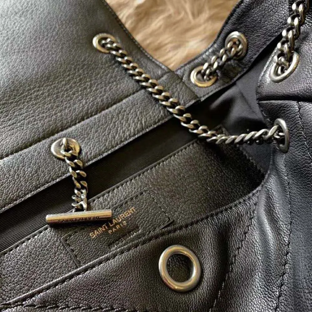 Saint Laurent YSL Nolita Small Bag Vintage Leather for Women in Black Saint Laurent YSL Nolita Small Bag Vintage Leather for Women in Black