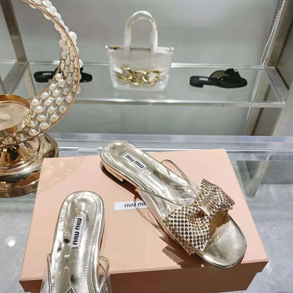 Miu Miu Vinyl and Metallic Leather Sandals with Crystals for Women Miu Miu Vinyl and Metallic Leather Sandals with Crystals for Women