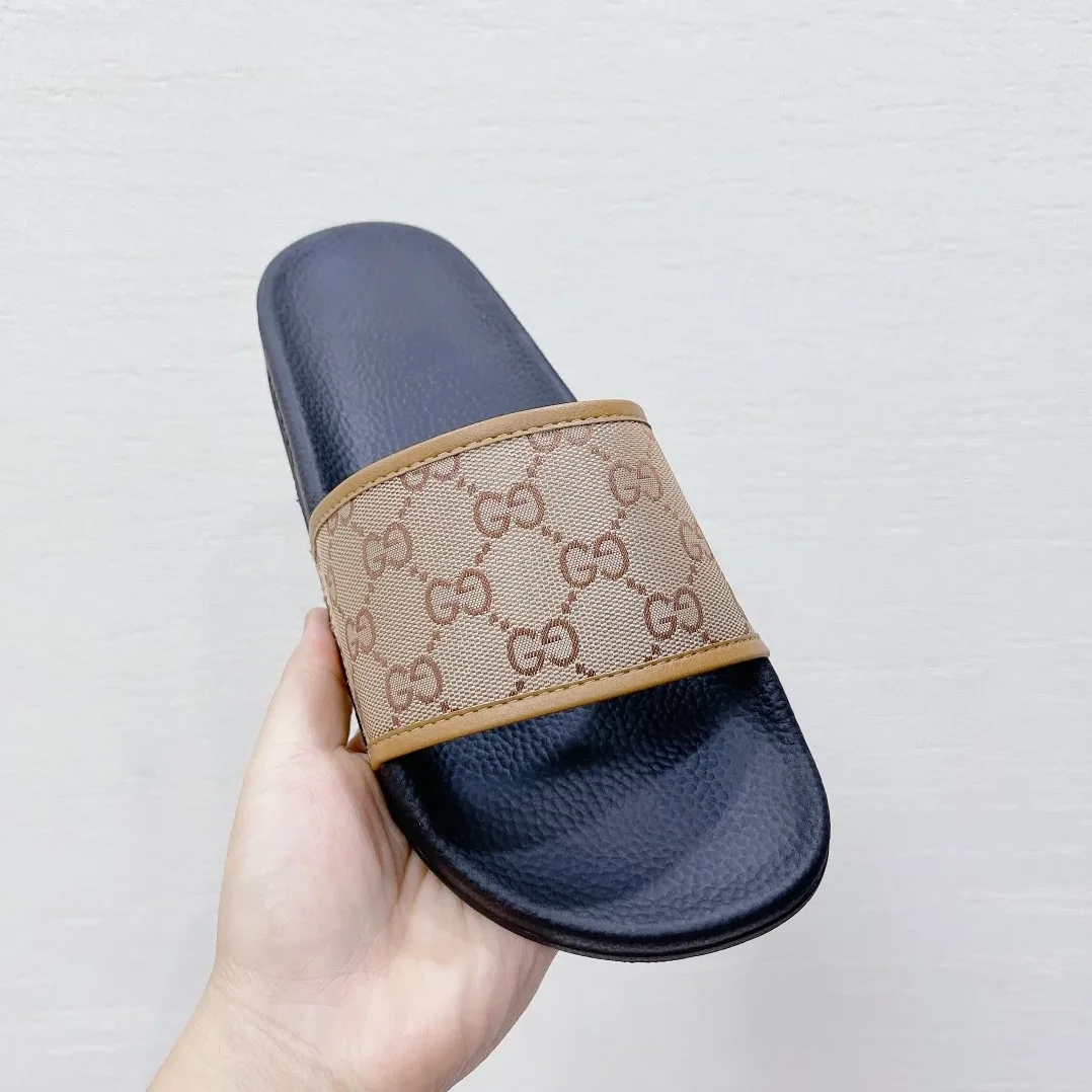 Gucci GG Slide Sandal Black And Brown for Women Gucci GG Slide Sandal Black And Brown for Women