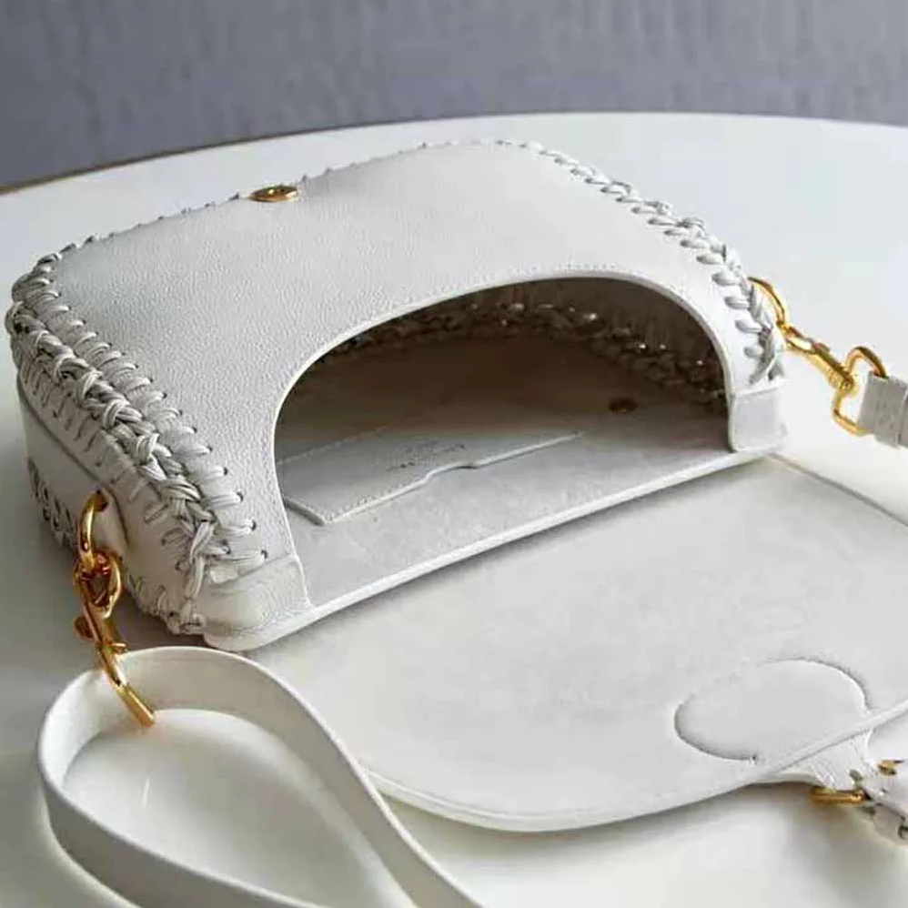 Dior Medium Dior Bobby Bag Grained Calfskin with Whipstitched Seams for Women in White Dior Medium Dior Bobby Bag Grained Calfskin with Whipstitched Seams for Women in White