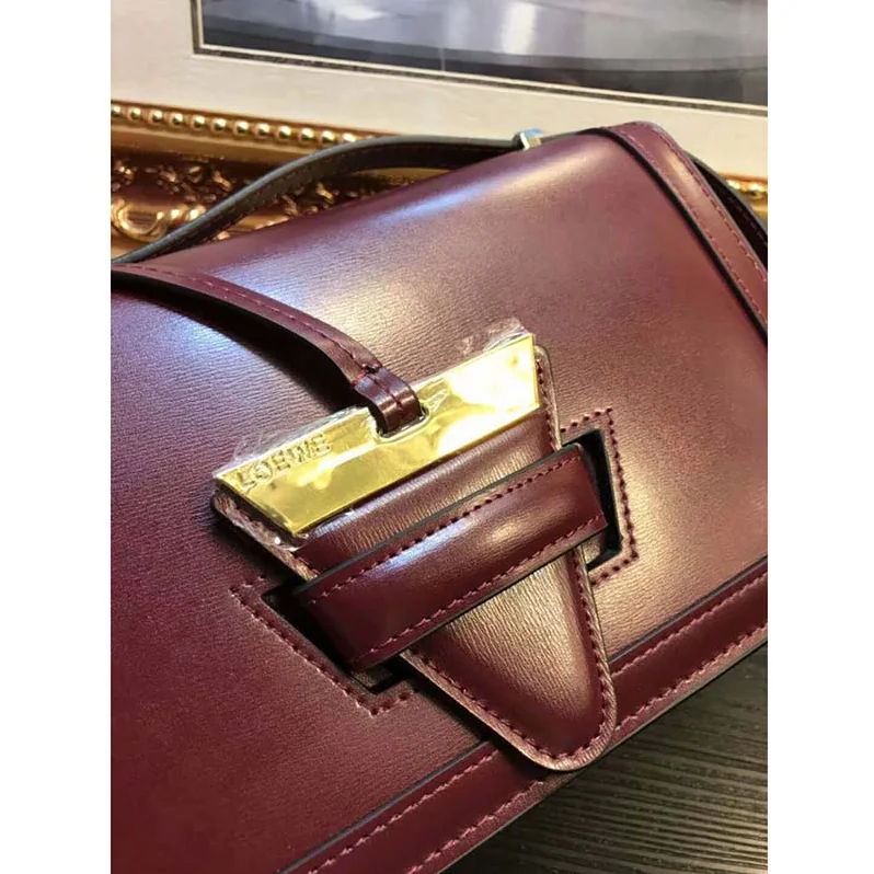 Loewe Barcelona Small Bag in Calfskin Leather for Women in Red Loewe Barcelona Small Bag in Calfskin Leather for Women in Red