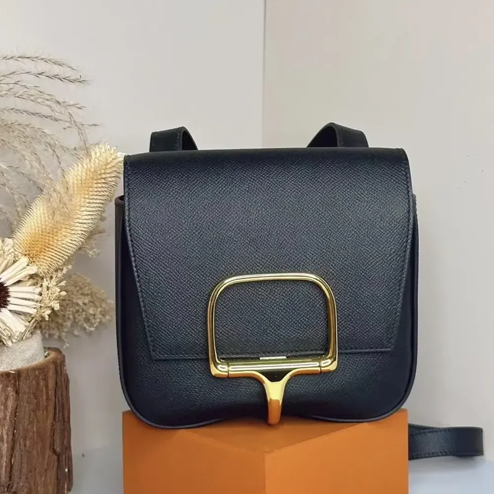 Hermes Della Cavalleria Mini Bag Epsom Leather for Women in Black/Gold Hermes Della Cavalleria Mini Bag Epsom Leather for Women in Black/Gold