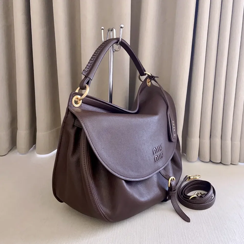 Miu Miu Rendez for Women in Vous Leather Bag Briarwood Miu Miu Rendez for Women in Vous Leather Bag Briarwood