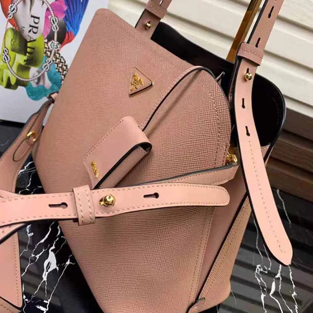 Prada Saffiano Leather Prada Matinee Bag for Women in Pink Prada Saffiano Leather Prada Matinee Bag for Women in Pink