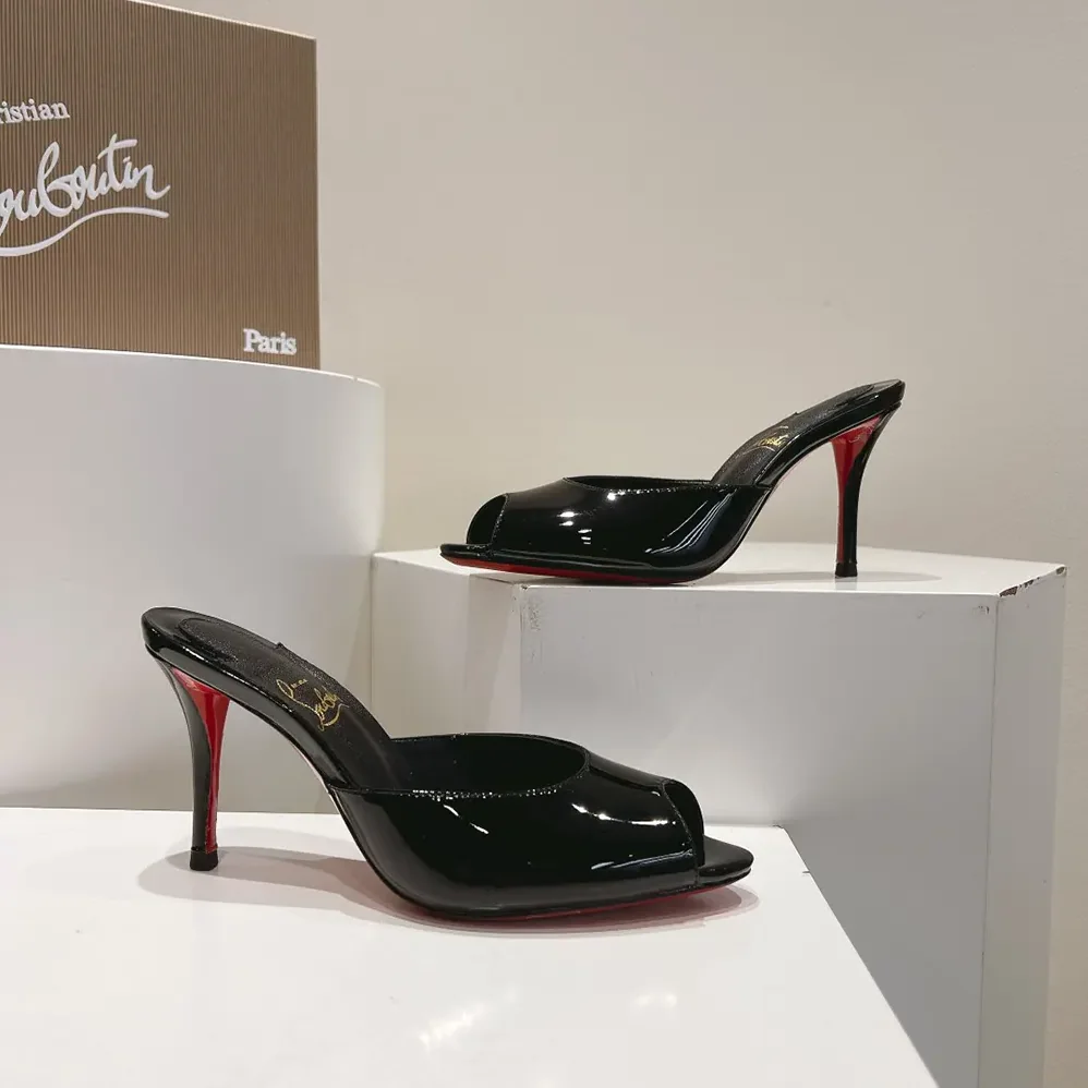 Christian Louboutin Me Dolly 100 mm Mules Patent Calf for Women in Black