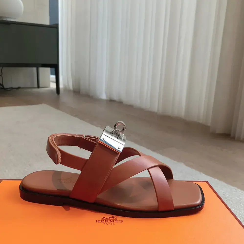 Hermes Ines Sandal-Brown H241155Z for Women