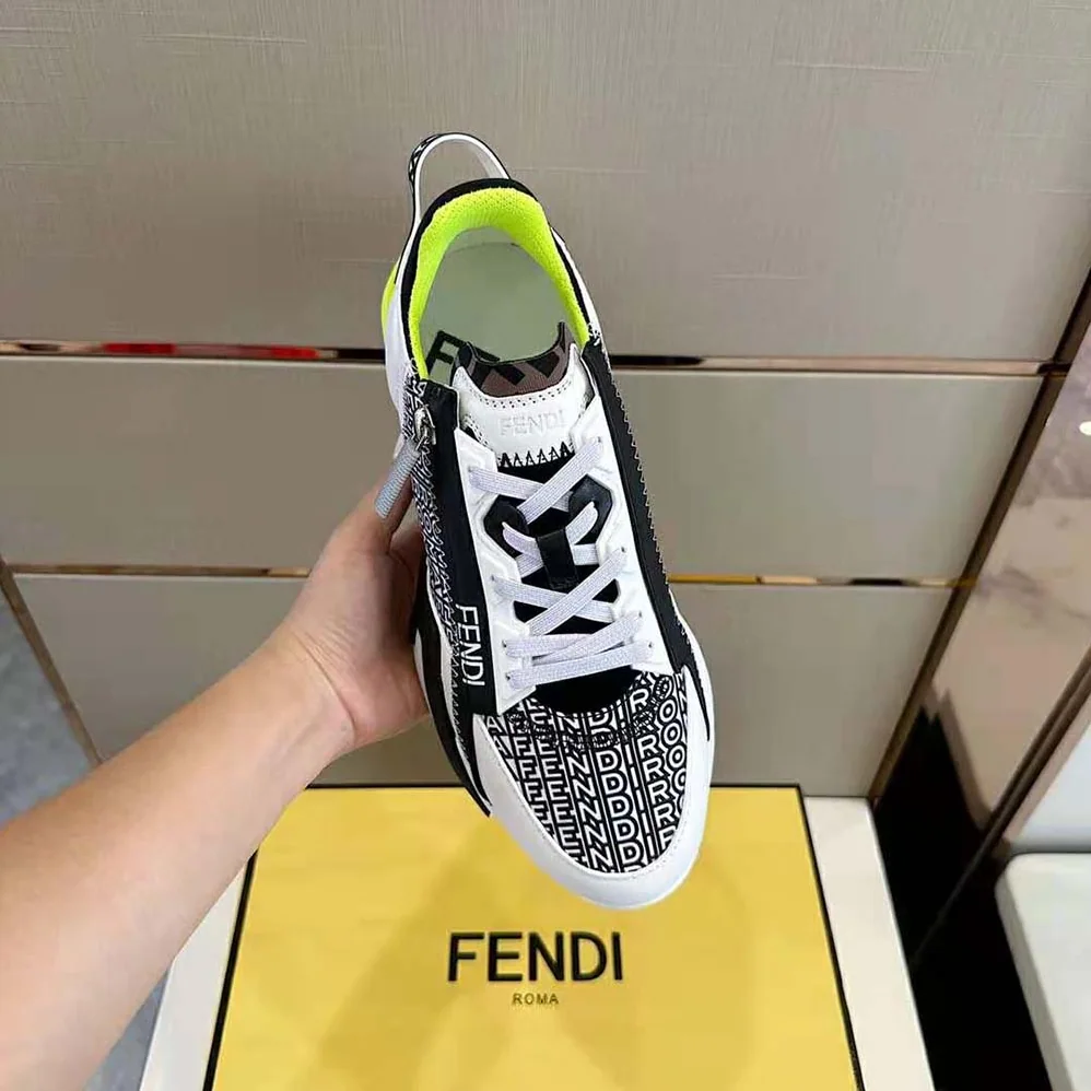 Fendi Flow White Nylon Fendi by Marc Jacobs Running Sneakers for Men