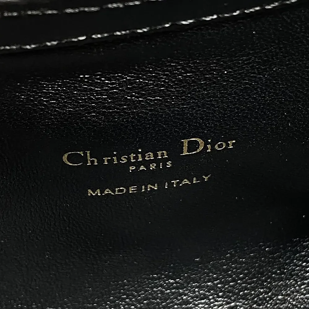 Dior Dior Jolie Top Handle Mini Bag Black Cannage Lambskin for Women