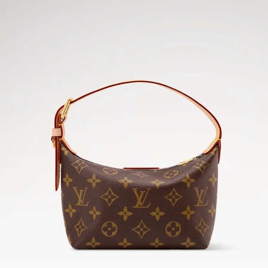 Louis Vuitton Pochette Hills Shoulder Bag / Brown Monogram Canvas Gold Hardware