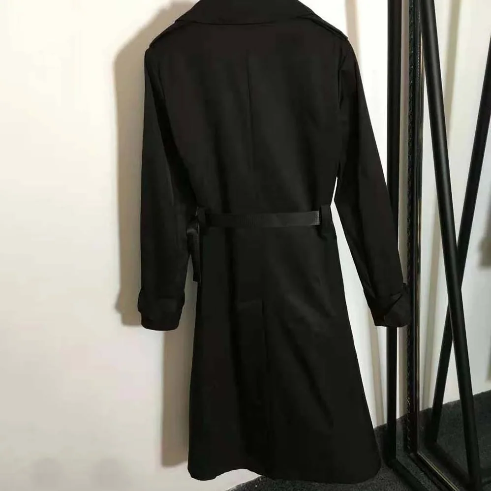 Prada Re-Nylon Gabardine Trench Coat for Women in Black Prada Re-Nylon Gabardine Trench Coat for Women in Black