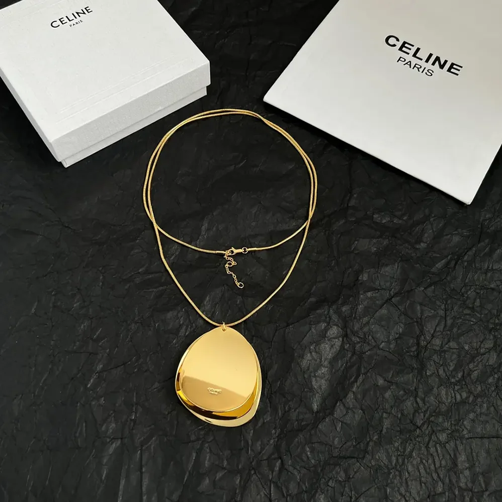 Celine Petale Necklace in Brass with Gold Finish for Women Celine Petale Necklace in Brass with Gold Finish for Women