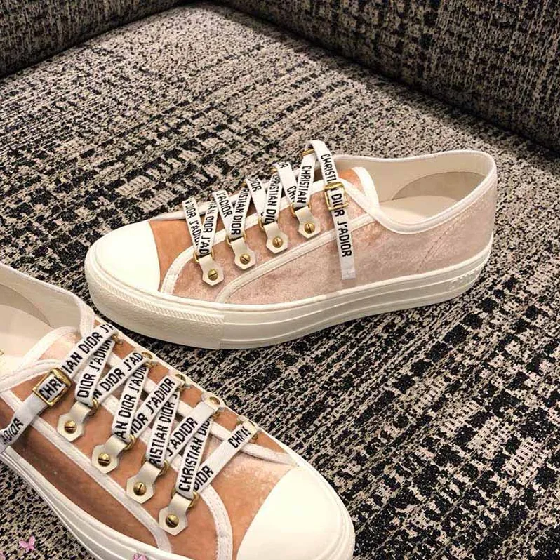 Dior Shoes Walk'n'Dior Velvet Sneaker for Women in Pink Dior Shoes Walk'n'Dior Velvet Sneaker for Women in Pink