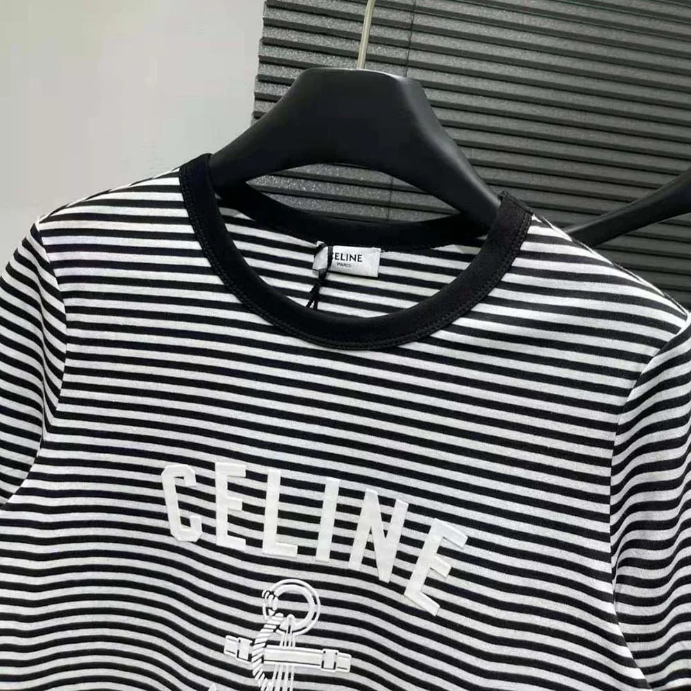Celine 70's Anchor T for Women in shirt in Striped Jersey Celine 70's Anchor T for Women in shirt in Striped Jersey