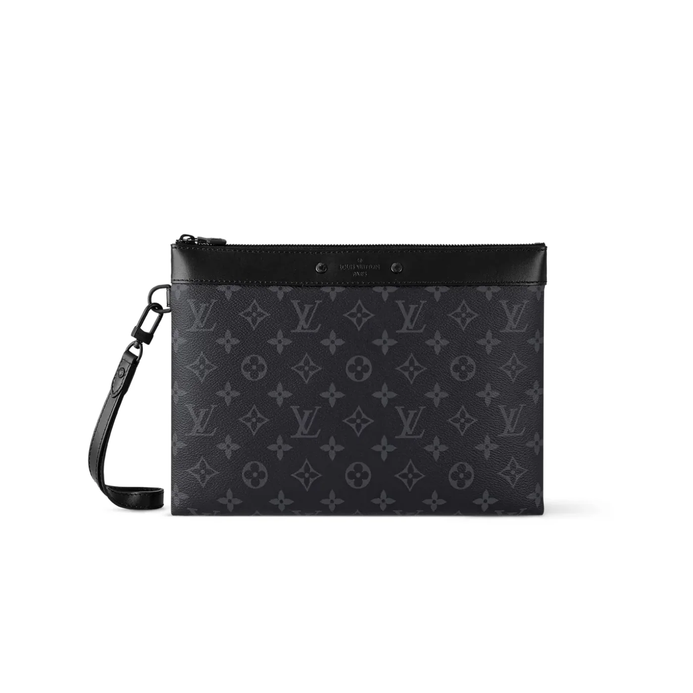 Louis Vuitton Pochette To Go Pouch / Black Monogram Eclipse Canvas Black Hardware Louis Vuitton Pochette To Go Pouch / Black Monogram Eclipse Canvas Black Hardware