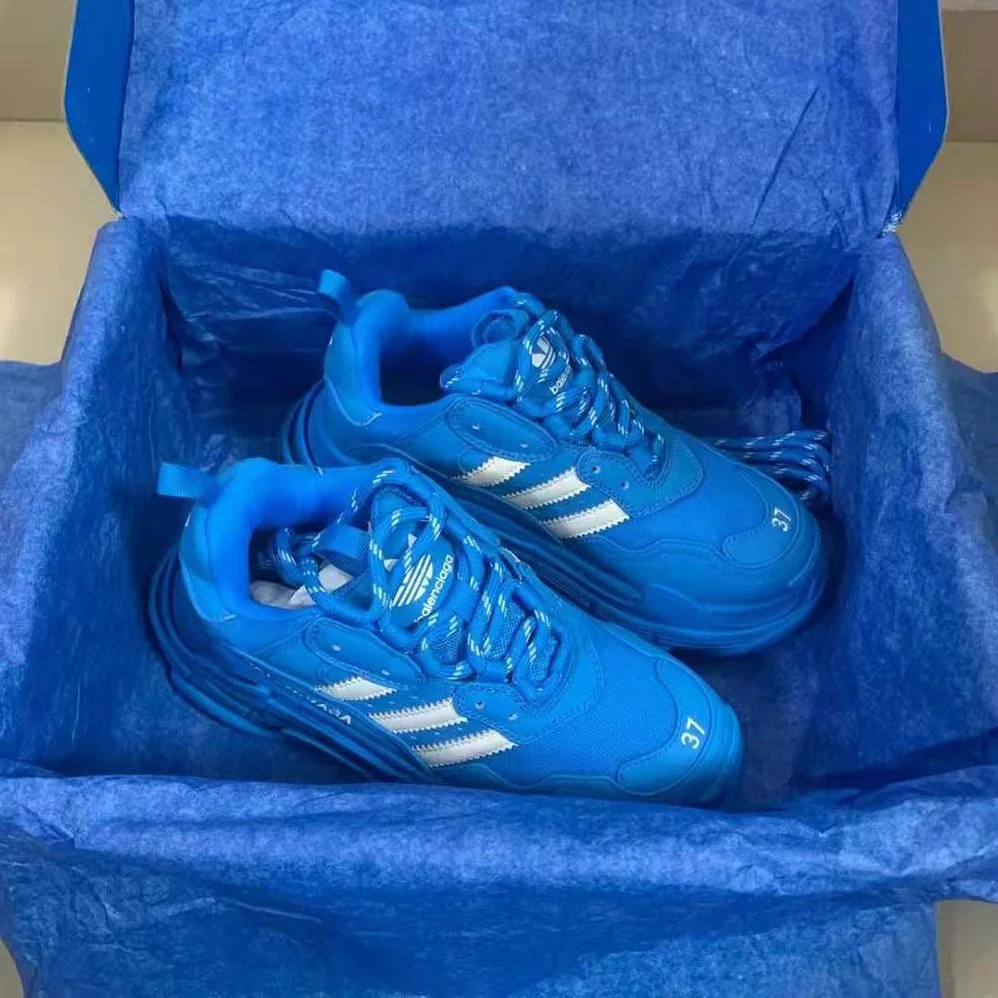 Balenciaga Balenciaga / Adidas Triple S Sneaker in Blue and White for Women Balenciaga Balenciaga / Adidas Triple S Sneaker in Blue and White for Women