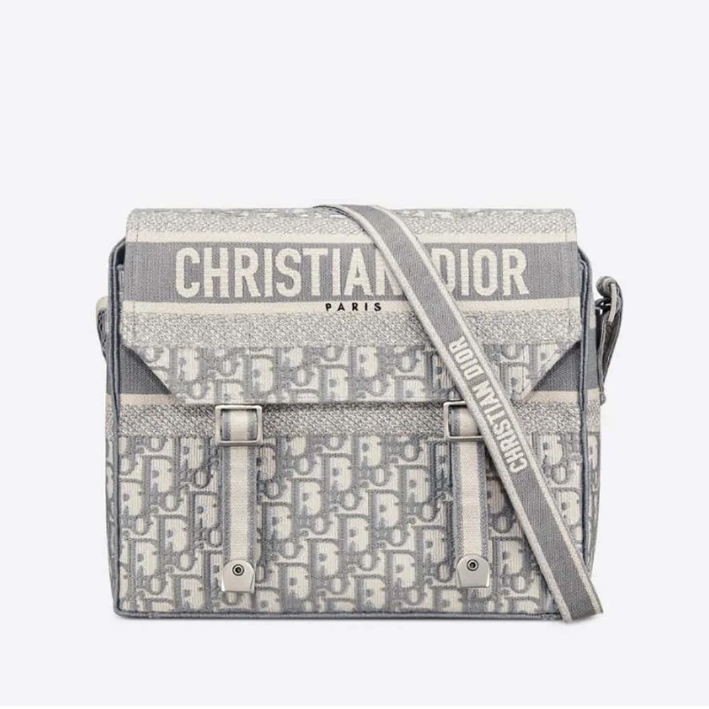 Dior Diorcamp Bag Dior Oblique Embroidery for Men in Silver Dior Diorcamp Bag Dior Oblique Embroidery for Men in Silver