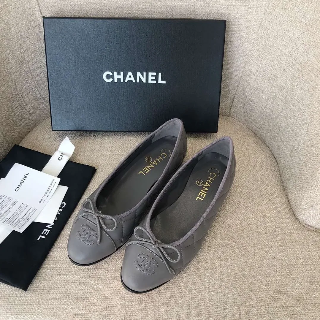 Chanel Ballet Flats Dark Green Chanel Ballet Flats Dark Green