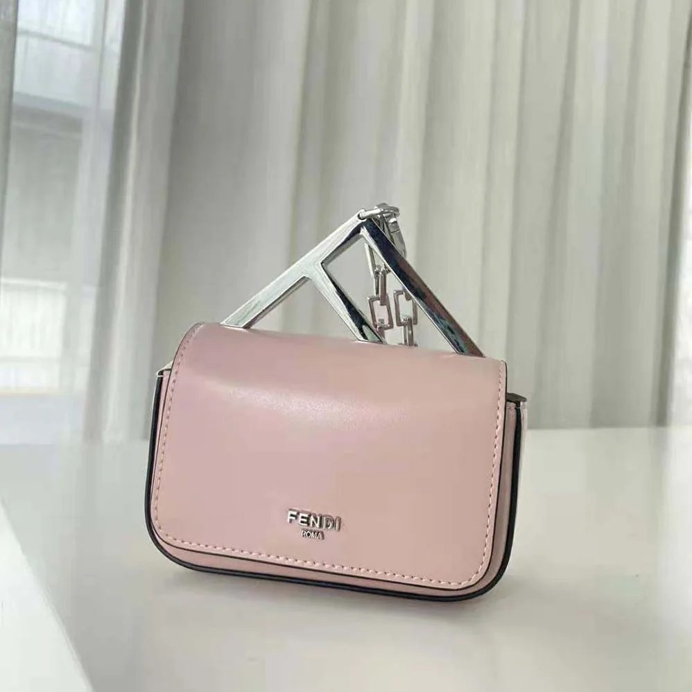 Fendi Nano Bag F Pink Leather Mini for Women in Bag