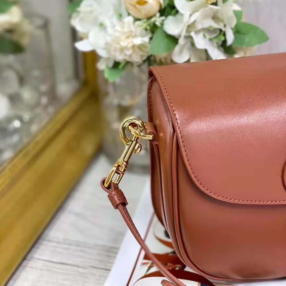 Dior Medium Dior Bobby Bag Dark Tan Box Calfskin for Women